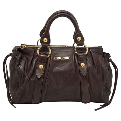 miu miu brown leather vitello lux foldover bow satchel bag|Miu Miu Brown Vitello Lux Leather Bow Bag .